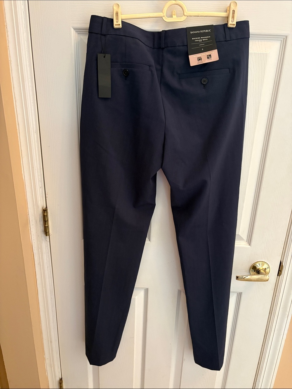Banana Republic NWT women’s dress pants Logan Navy size 8 brand new machine wash - Picture 7 of 9